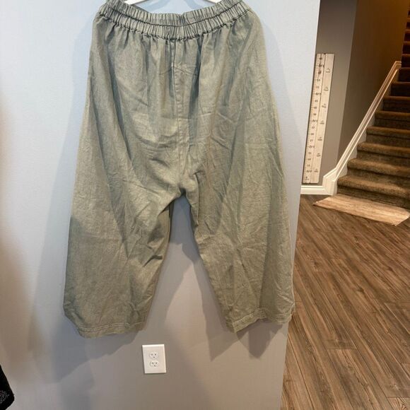 Free People Cool Harbor Wide Leg Pants Medium light Olive - Picture 6 of 9